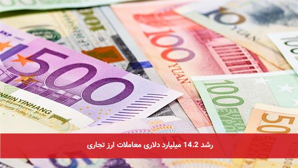 رشد 14.2 میلیارد دلاری معاملات ارز تجاری