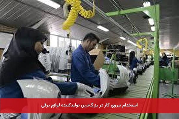 استخدام نیروی کار در بزرگترین تولیدکننده لوازم برقی