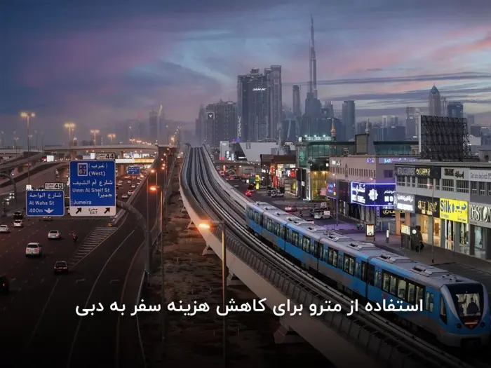 استفاده از مترو برای کاهش هزینه سفر به دبی