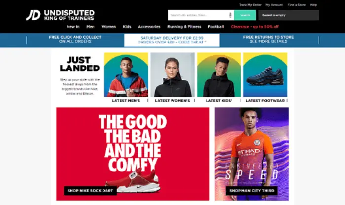 فروشگاه تجهیزات ورزشی JD Sports
