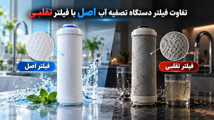 تفاوت فیلتر دستگاه تصفیه آب اصل با فیلتر تقلبی