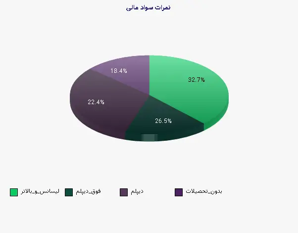 نمودار 1 - نمرات سواد مالی