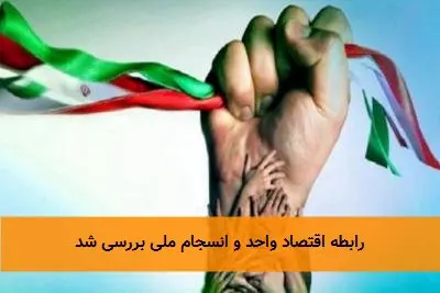 رابطه‌ اقتصاد واحد و انسجام ملی بررسی شد